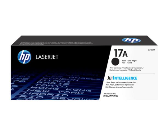 HP 17A Black Original LaserJet Toner Cartridge (CF217A) – Genuine HP Toner for Sharp, Consistent Printing