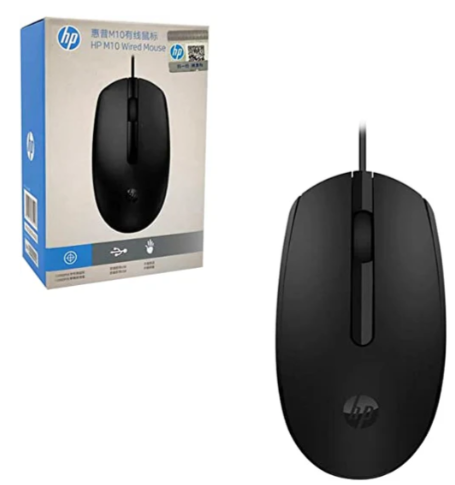 HP M10 Wired USB Mouse (6CB80PA) – Precision Optical 3-Button Computer Mouse for Office & Home Use