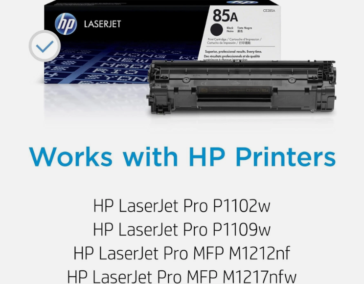 HP 85A Black Original LaserJet Toner Cartridge (CE285A) – Genuine HP Monochrome Toner for Clear, Reliable Printing