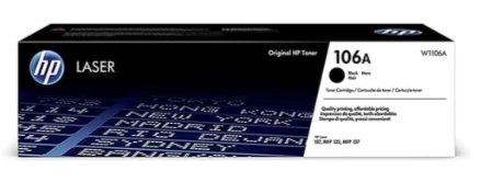 HP 106A Black Original LaserJet Toner Cartridge (W1106A) – Genuine HP Toner for Compact Laser Printers