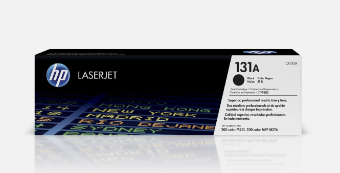 HP 131A Black Original LaserJet Toner Cartridge (CF210A) – Precision Black Toner for Professional Color Laser Printing