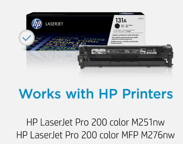 HP 131A Black Original LaserJet Toner Cartridge (CF210A) – Precision Black Toner for Professional Color Laser Printing