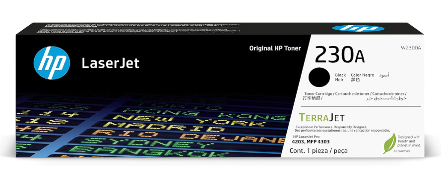 HP 230A Black Original LaserJet Toner Cartridge (W2300A) – Bold, Consistent Black for Professional-Grade Printing