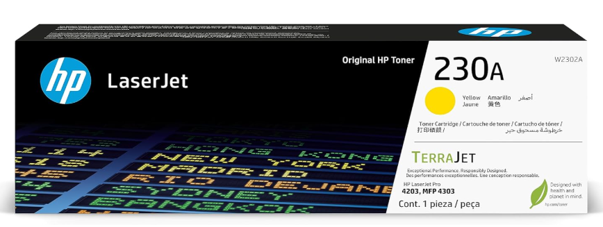 HP HP 230A Yellow Original LaserJet Toner Cartridge (W2302A) – Bright, Consistent Yellow for Eye-Catching Prints