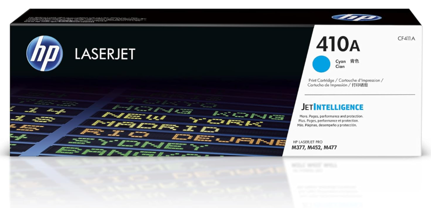 HP 410A Cyan Original LaserJet Toner Cartridge (CF411A) – Vibrant, Professional-Grade Blue for Accurate Color Prints