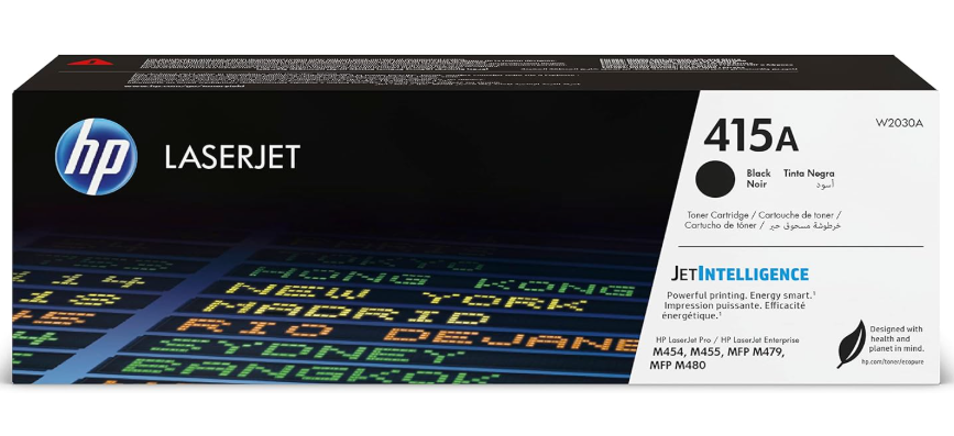 HP 415A Black Original LaserJet Toner Cartridge (W2030A) – Bold, Reliable Black for Crisp, Professional Documents