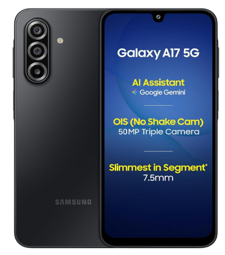 Samsung Galaxy A17 5G Gray – 8GB RAM, 256GB Storage | Long-Term OS Support & 50MP OIS Camera Performance