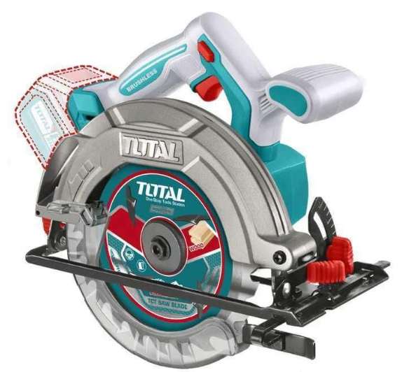 TOTAL Cordless Circular Saw TSLI16521 & Charger Kit – High-Precision Portable Cutting Tool for Wood Sizing, Panel Work & Jobsite Flexibility