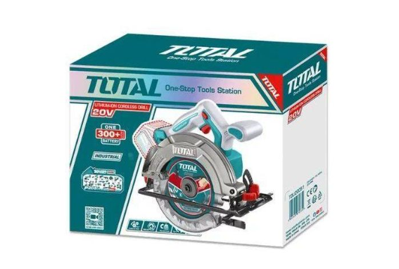 TOTAL Cordless Circular Saw TSLI16521 & Charger Kit – High-Precision Portable Cutting Tool for Wood Sizing, Panel Work & Jobsite Flexibility