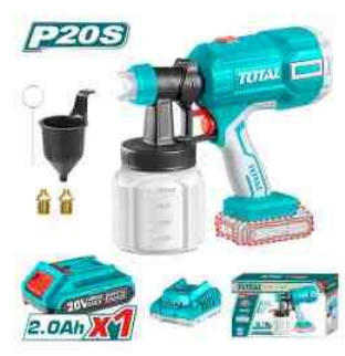 Total TSGLI20406 20V Lithium-Ion Spray Gun – Cordless Paint & Coating Application Tool for Smooth Finishes, Furniture Projects & Surface Coverage