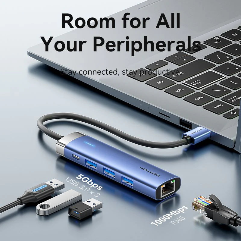 Vention TGFSB USB 3.0 5-in-1 Multifunctional Docking Station