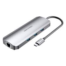 Vention TOJHB 7-in-1 USB-C Multi-Functional Docking Station – HDMI, USB 3.0, SD/TF Card Reader