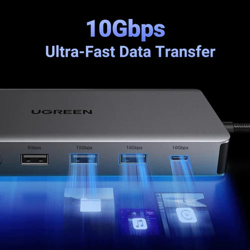 UGREEN CM681 13-in-1 USB-C Docking Station (UG-15978) – 4K HDMI, Ethernet, USB Hub &amp; PD Charging