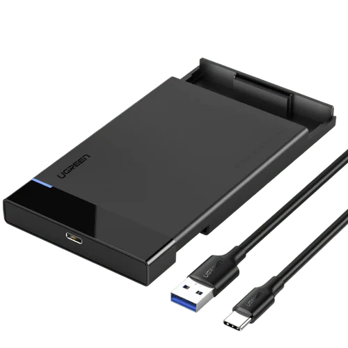 UGREEN US221 2.5" SATA Hard Drive Enclosure – USB 3.0 to SATA HDD/SSD External Case (UG-30848)