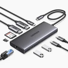 UGREEN CM639 10-in-1 USB-C Docking Station (UG-15534) – 4K HDMI, Ethernet, USB Hub &amp; PD Charging