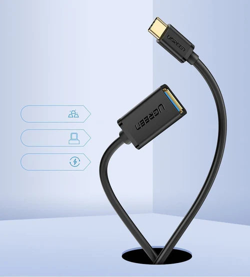 UGREEN USB-C Male to USB 3.0 A Female Adapter US154 | Type-C OTG Cable for Data Transfer &amp; Peripherals