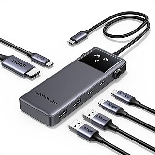 UGREEN CM475 USB-C to RJ45 Gigabit Ethernet Adapter with 3 USB 3.0 Ports