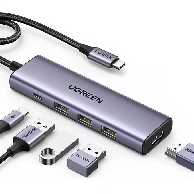 UGREEN 5-in-1 USB-C Hub CM511 – Multiport Adapter with HDMI, USB 3.0 &amp; Power Delivery (UG-15596)
