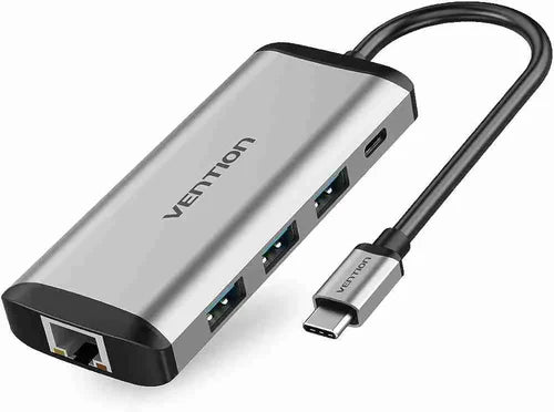 Vention 6-in-1 USB-C Multi-Functional Docking Station – HDMI, USB 3.0, PD, SD/TF Card Reader – CNCHB"