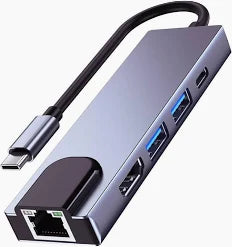 Vention 6-in-1 USB-C Multi-Functional Docking Station – HDMI, USB 3.0, PD, SD/TF Card Reader – CNCHB"