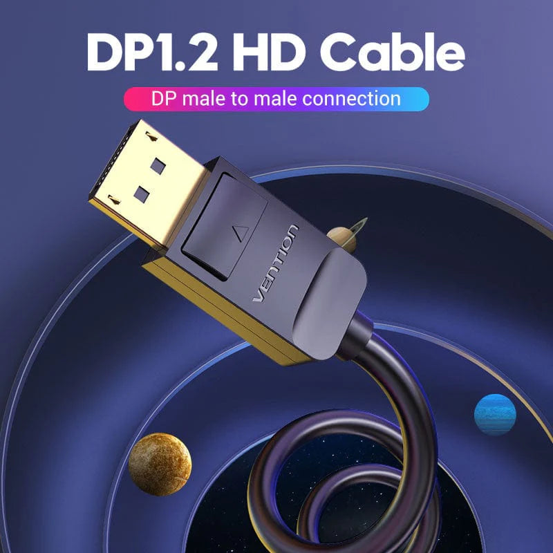 Vention DisplayPort Cable 1.5m– VEN-HACBG High-Speed Display Cable for PC, Laptop &amp; Monitor