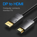 Vention DisplayPort to HDMI Cable (2m) – HADBH Full HD 1080P Adapter for PC, Laptop &amp; Monitor
