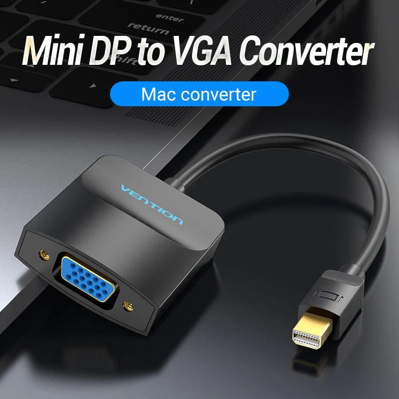 Vention Mini DisplayPort to VGA Converter | Compact Video Adapter for Laptop, PC &amp; Monitor – VEN-HBDBB
