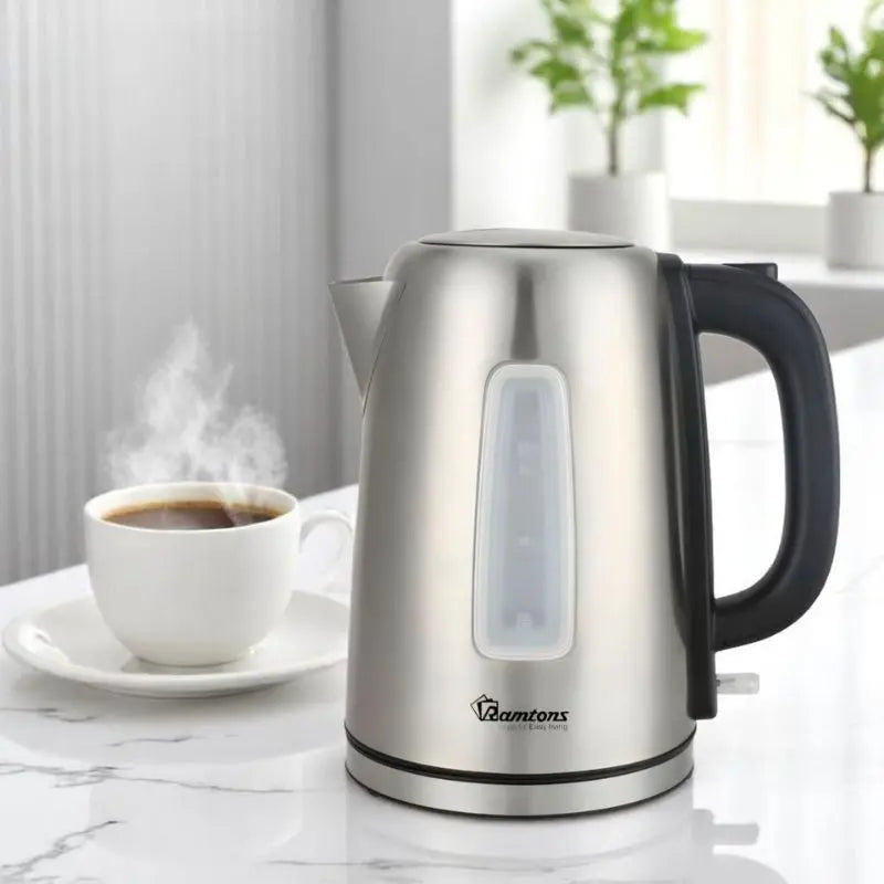 Ramtons RM/767 1.7L Cordless Electric Kettle – Stainless Steel Fast Boil Water Kettle