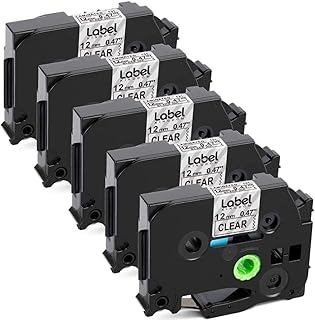 Brother 12mm Black on Clear Label Tape TZ2-131