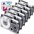 Casio PT-9WE Black on White Label Tape Cartridge