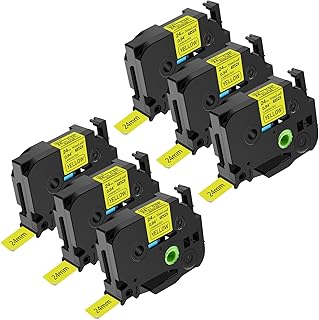 Brother TZ2-651 24mm x 8m Black on Yellow Label Tape