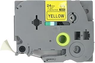 Brother TZ2-651 24mm x 8m Black on Yellow Label Tape