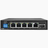 D-Link DGS-F1006P-E 6-Port Gigabit Switch with 4 PoE Ports & 2 Uplink Ports - 250M, 1000Mbps