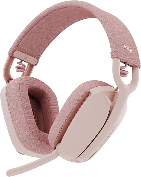 Logitech Zone Vibe 100 Wireless Headset Graphite – Noise-Cancelling Mic, Comfortable Over-Ear Headphones for PC & Mac