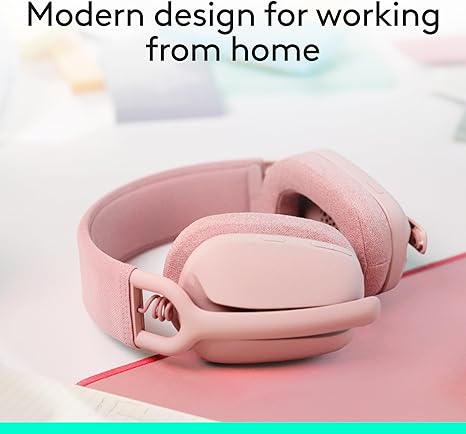 Logitech Zone Vibe 100 Wireless Headset Graphite – Noise-Cancelling Mic, Comfortable Over-Ear Headphones for PC & Mac