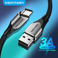 Vention CODHF Cotton Braided USB 2.0 A to Type C Cable – 1M