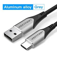 Vention CODHF Cotton Braided USB 2.0 A to Type C Cable – 1M