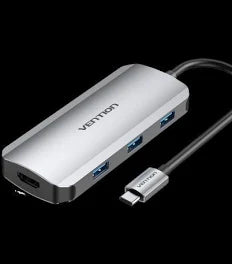 Vention CNBHB Type C to 3 Ports USB 3.0 Hub + HDMI + PD Converter