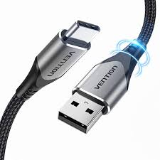 Vention CODHF Cotton Braided USB 2.0 A to Type C Cable – 1M