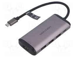 Vention CNBHB Type C to 3 Ports USB 3.0 Hub + HDMI + PD Converter