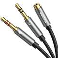 UGREEN AV134 3.5mm Audio Splitter Cable – Male to 2 Female AUX Headphone &amp; Microphone Adapter 20cm (UG-20816)