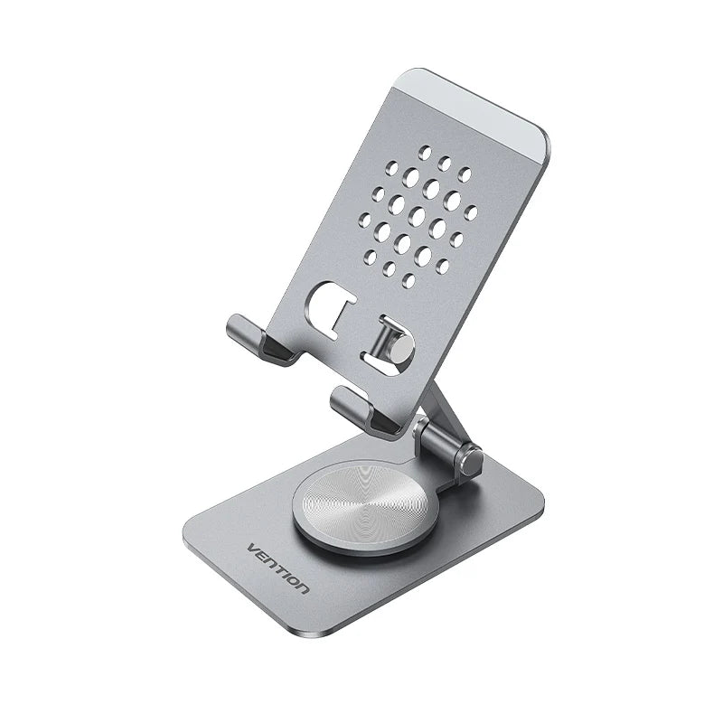 Vention Articulating Desk Phone Stand with 360° Rotating Base – Adjustable Mobile Holder (KSDH0)