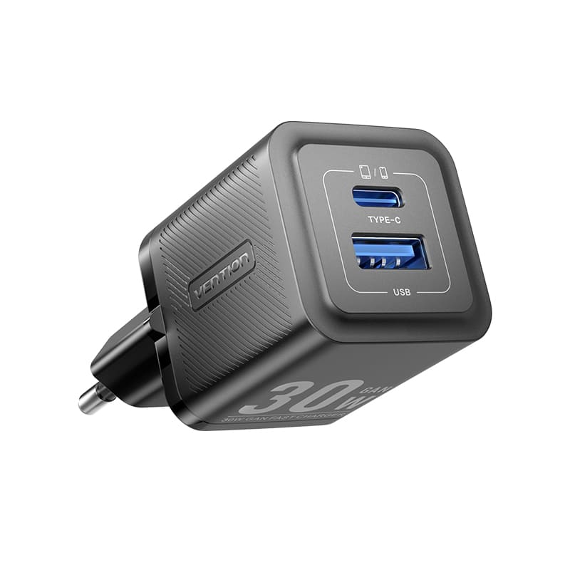 Vention Dual USB Wall Charger (2-Port) UK Plug | Fast Charging Adapter VEN-QC67-UK-B