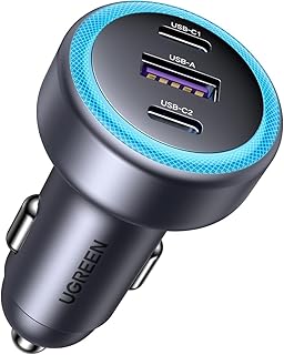 UGREEN EC701 63W 2-Port Fast Car Charger UG-35023 – Quick Charging USB-C & USB-A Adapter for Cars