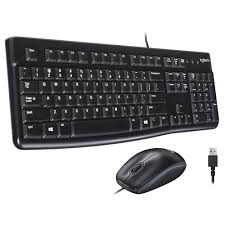 Logitech MK120 Keyboard and Mouse Combo – Wired USB Keyboard &amp; Mouse for PC, Laptop &amp; Desktop