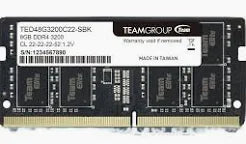 Team Group Elite 8GB DDR4 3200 MHz SO‑DIMM Laptop RAM – TED48G3200C22‑S01