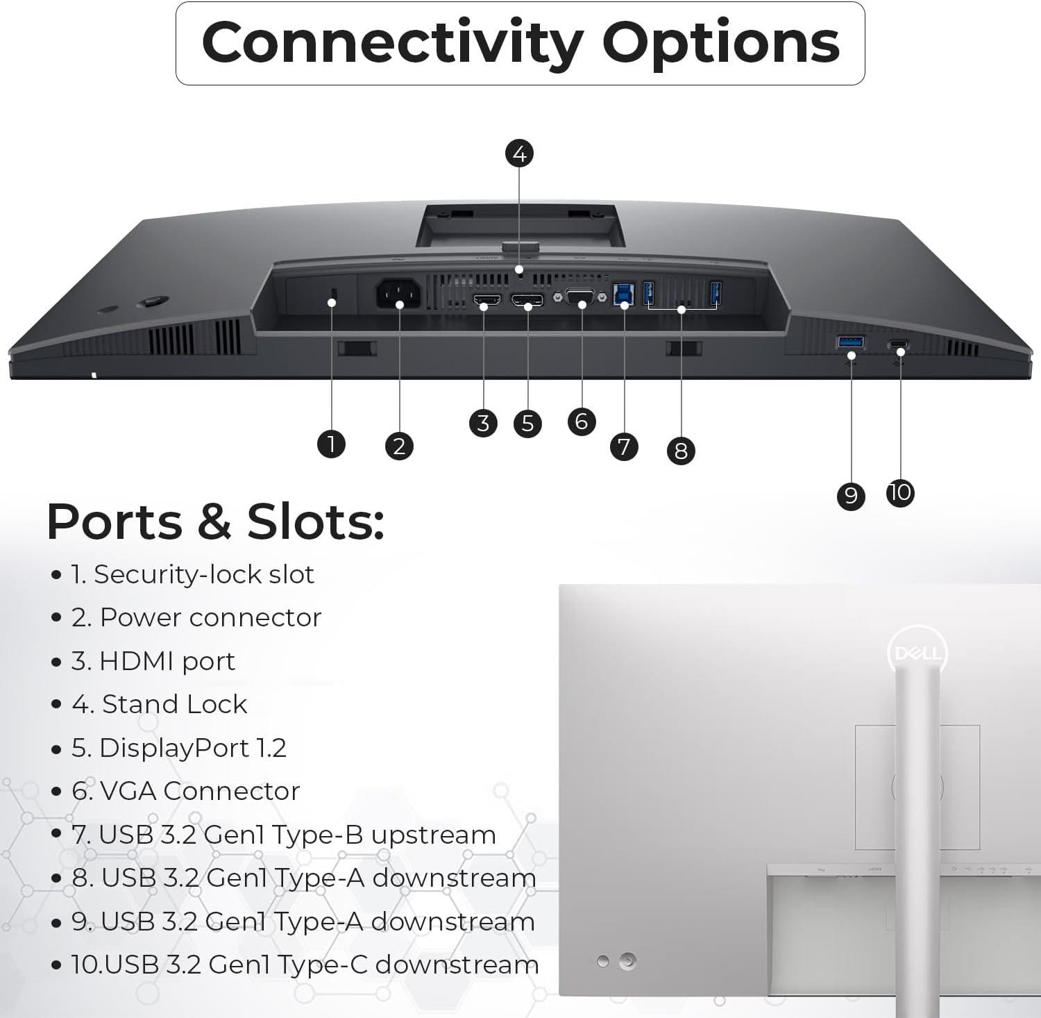 Dell P2425H 24” FHD IPS Monitor – 1080p Full HD Display 100Hz with HDMI, DisplayPort, USB 3.0