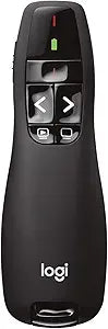 Logitech R400 Wireless Presenter – 2.4GHz PowerPoint Remote with Laser Pointer &amp; USB Receiver