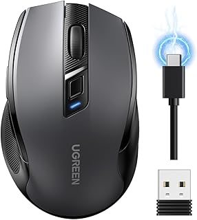 UGREEN MU102 FUN+ Wireless & Bluetooth Rechargeable Mouse UG-90538 – Dual Mode Silent Optical Mouse