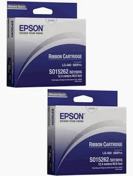 Epson LQ‑680 Ribbon Cartridge – High‑Quality Replacement Ribbon for Dot Matrix Printers